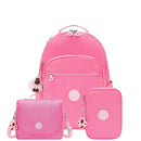 Kit Kipling Mochila, Lancheira e Estojo Glitter